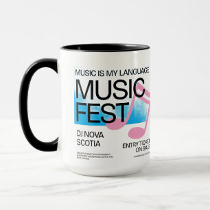 Tasse à thé Musique est ma langue