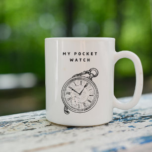 Tasse à thème horloger minimaliste "Ma Montre de G