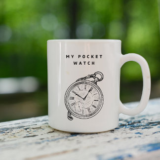 Tasse à thème horloger minimaliste "Ma Montre de G