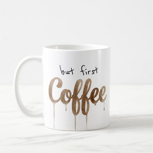Tasse à typographie goutte à goutte Mais d'abo (Gauche)