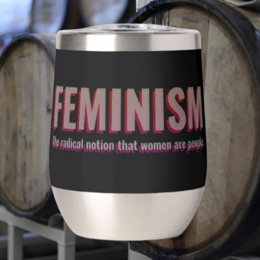 Tasse à vin avec citation féministe – Sipware auda