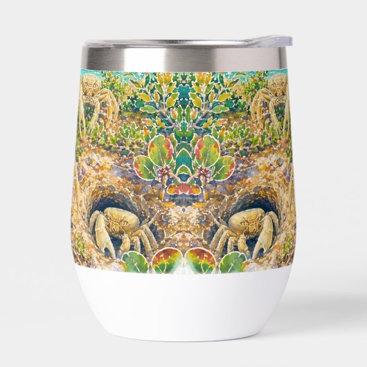 Tasse à vin Crabe terrestre blanc Bahamas (Gauche)