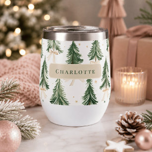 Tasse à vin personnalisée avec nom pour l'arbre de