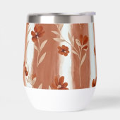 Tasse à vin rayée fleur sauvage Terracotta (Gauche)