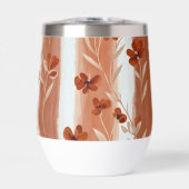 Tasse à vin rayée fleur sauvage Terracotta (Avant)