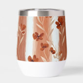 Tasse à vin rayée fleur sauvage Terracotta (Arrière)