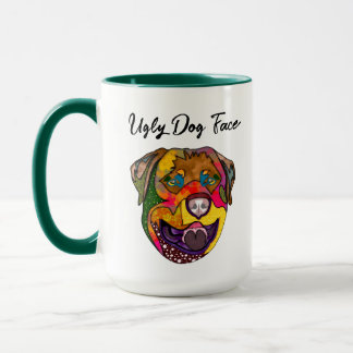 Tasse à visage de chien moche Rottweiler