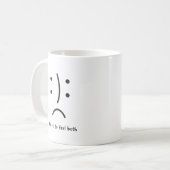 Tasse à visage émotionnel double minimaliste (Devant gauche)