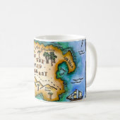 Tasse abandonnée de carte de trésor de pirate de (Devant droit)