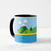 Tasse abandonnée de motif d'île (Devant gauche)