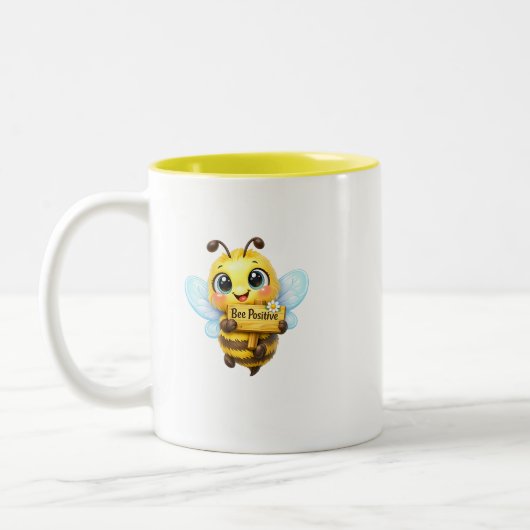 Tasse Abeille Positive – Mug Motivation Mignon (Gauche)
