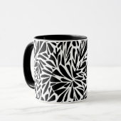 Tasse Abstrait moderne sans couture monochrome flo (Devant gauche)