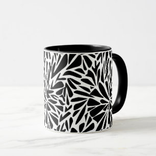 Tasse Abstrait moderne sans couture monochrome flo