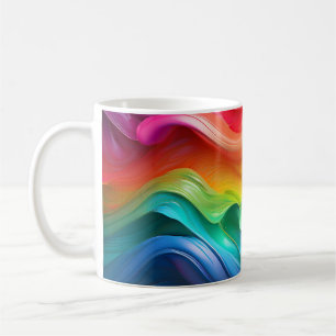 Tasse abstraite arc-en-ciel Prism Flow