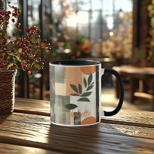 Tasse Abstraite Biologique - Botanique Terreuse Pe
