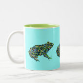 Tasse abstraite colorée de grenouille mugissante (Gauche)