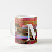 Tasse abstraite couleur monogramme (Devant gauche)