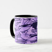 tasse abstraite de pinte de lilas (Devant gauche)