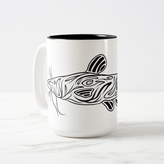 Tasse abstraite de poisson-chat (Devant gauche)