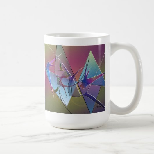tasse abstraite d'oiseau (Droite)