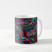 Tasse Abstraite Éclair Tons de Joaillerie Café Mug (Devant droit)