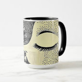 Tasse Abstraite Paix en Fleur (Devant droit)