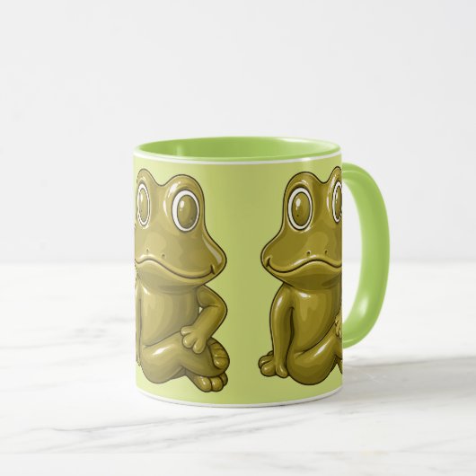 Tasse Accent Illustrée de Grenouille (Devant droit)