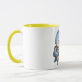 Tasse Accent Jaune Oiseaux Frères et Sœurs (Gauche)