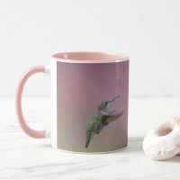 Tasse accent rose Colibri à gorge rubis