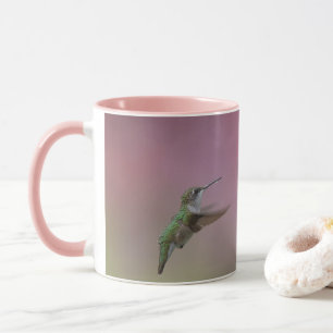 Tasse accent rose Colibri à gorge rubis