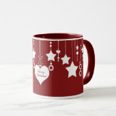 Tasse accrochante de Noël d'étoile (Devant droit)