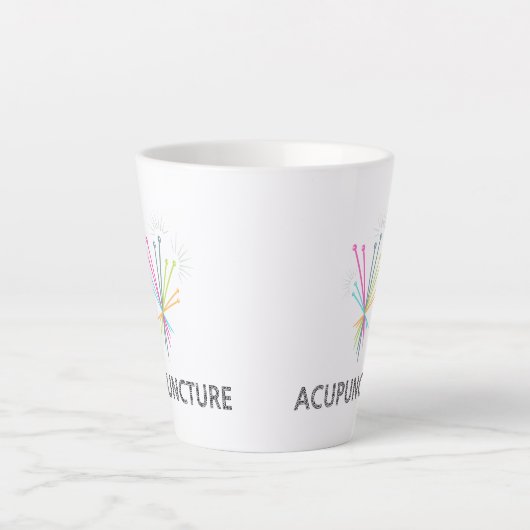 Tasse Acupunctuur, acupunctuurcadeau Latte Mok (Voorkant)