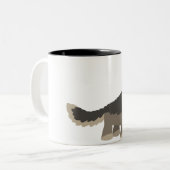 Tasse affamée de loup de bande dessinée mignonne (Devant gauche)