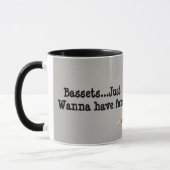 Tasse affectueuse d'amusement de Basset Hound (Gauche)