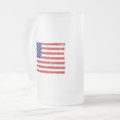 Tasse affligée en verre de drapeau américain (Devant gauche)