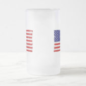 Tasse affligée en verre de drapeau américain (Centre)