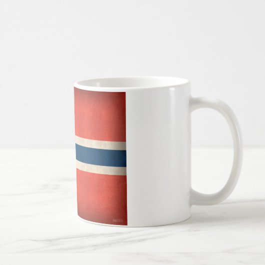 Tasse affligée par drapeau de la Norvège (Droite)
