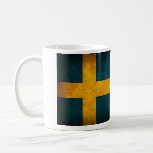 Tasse affligée par drapeau de la Suède (Gauche)