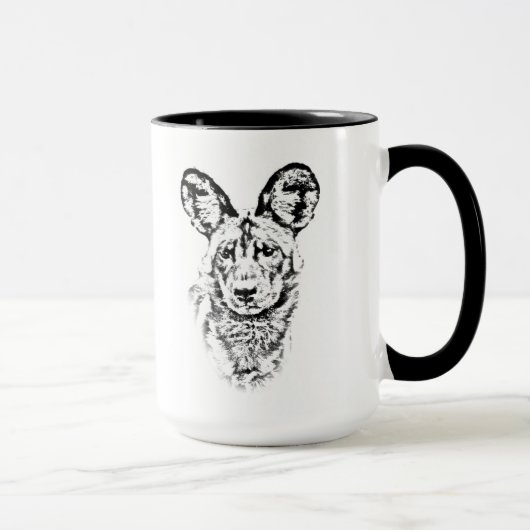 Tasse africaine de chien sauvage - série de (Droite)