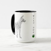 Tasse africaine de chien sauvage - série de (Devant gauche)