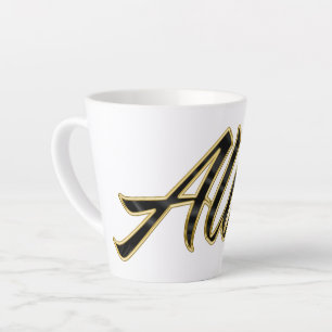 Tasse Alica black gold Lettering Latte