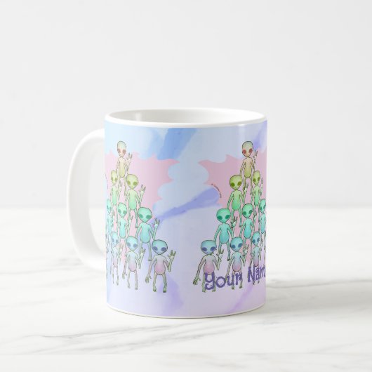 Tasse alien du triangle rose (Devant gauche)