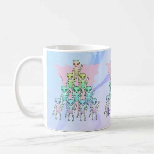 Tasse alien Triangle Rose (Gauche)