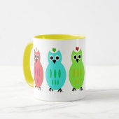 Tasse alignée par hibou (Devant gauche)