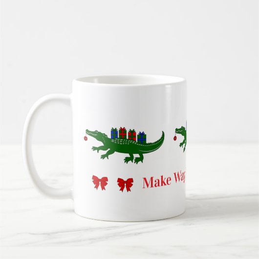 Tasse Alligator de Noël (Gauche)