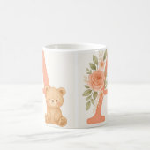 Tasse Alphabet Floral A – Tasse Initiale Ourson Mi (Centre)