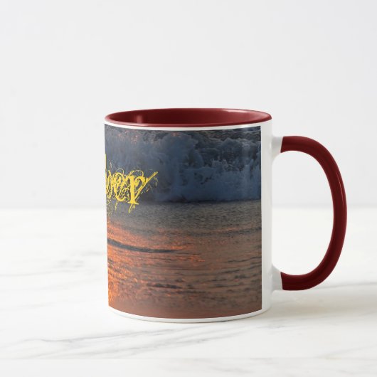 Tasse ambre - réflexions de lever de soleil (Droite)