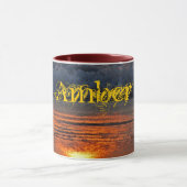 Tasse ambre - réflexions de lever de soleil (Centre)