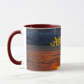 Tasse ambre - réflexions de lever de soleil (Gauche)