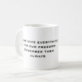 Tasse américaine fière (Devant gauche)